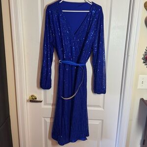 BloomChic Royal Blue Sequin Dress - 2x - worn once